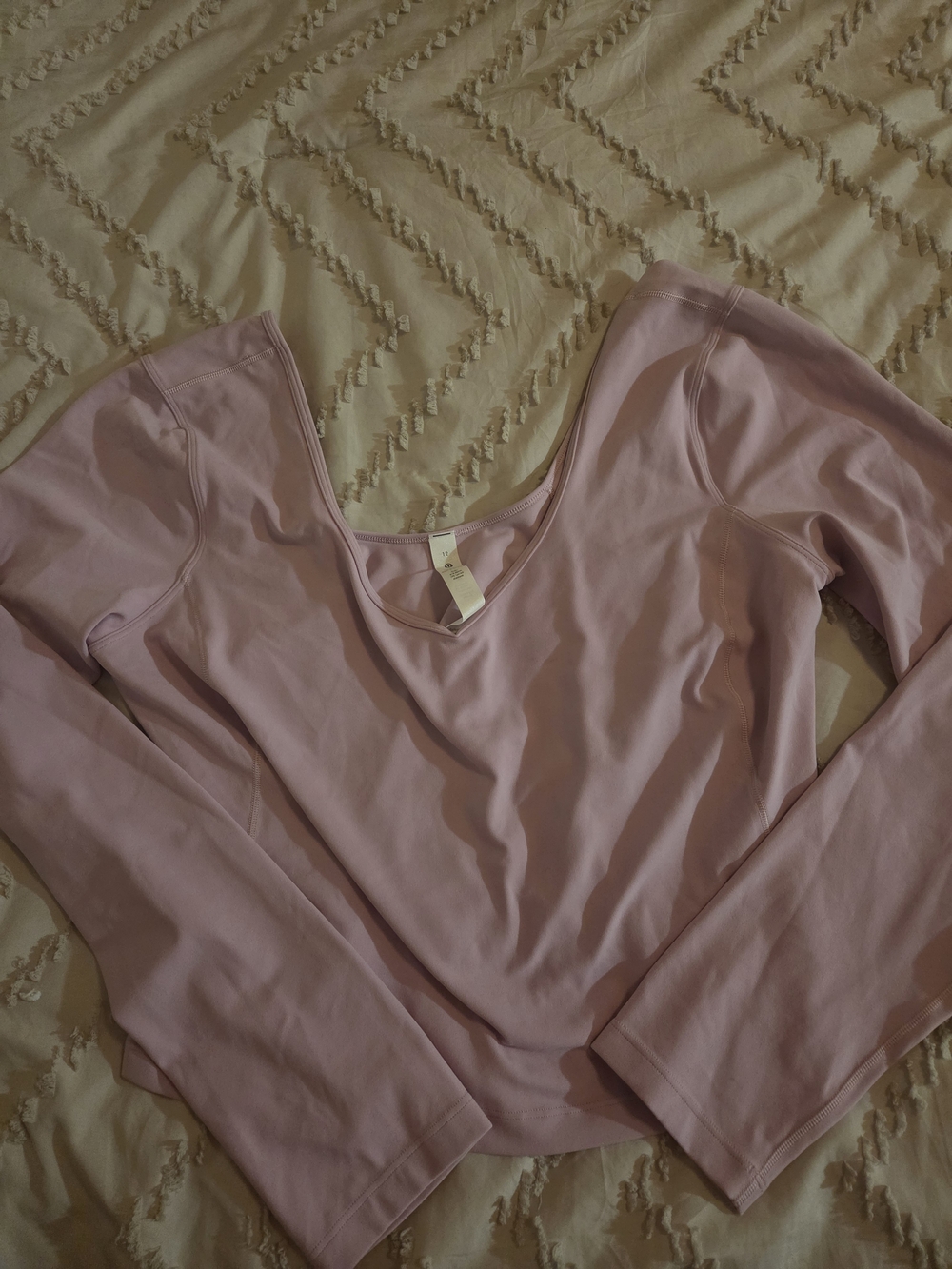 lululemon athletica Long Sleeve Scoop Neck Top - Dusty Pink